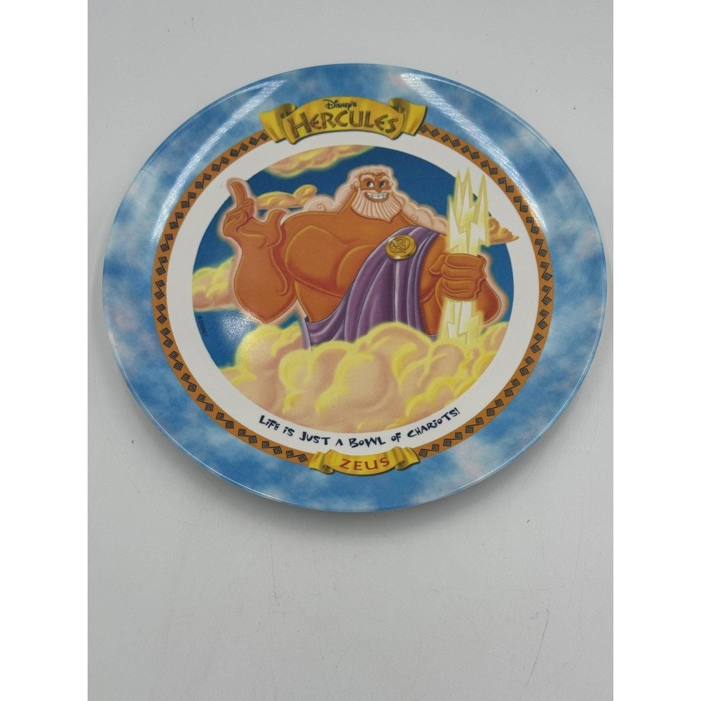 McDonalds Disney Hercules Plate Zeus Life is Just A Bowl of Chariots Vintage 90s